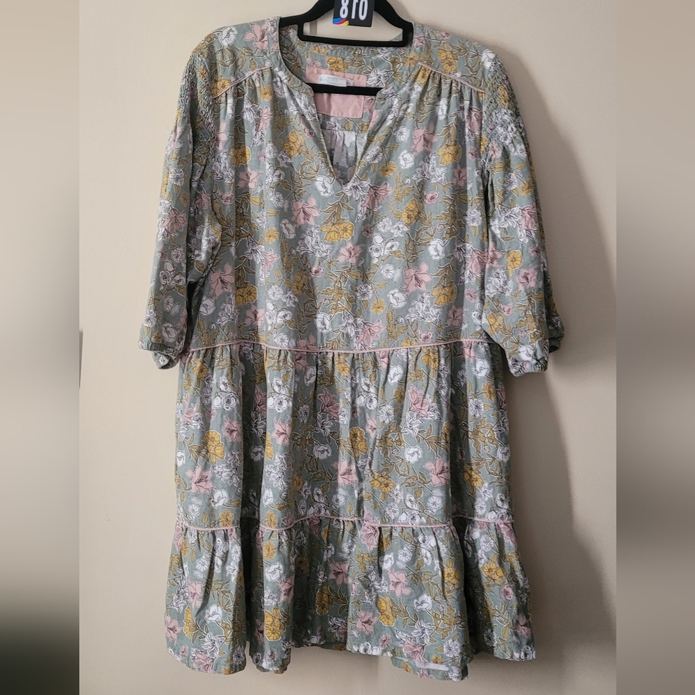 Cynthia Rowley Women's Oversized Smocked Shoulders Mini Dress